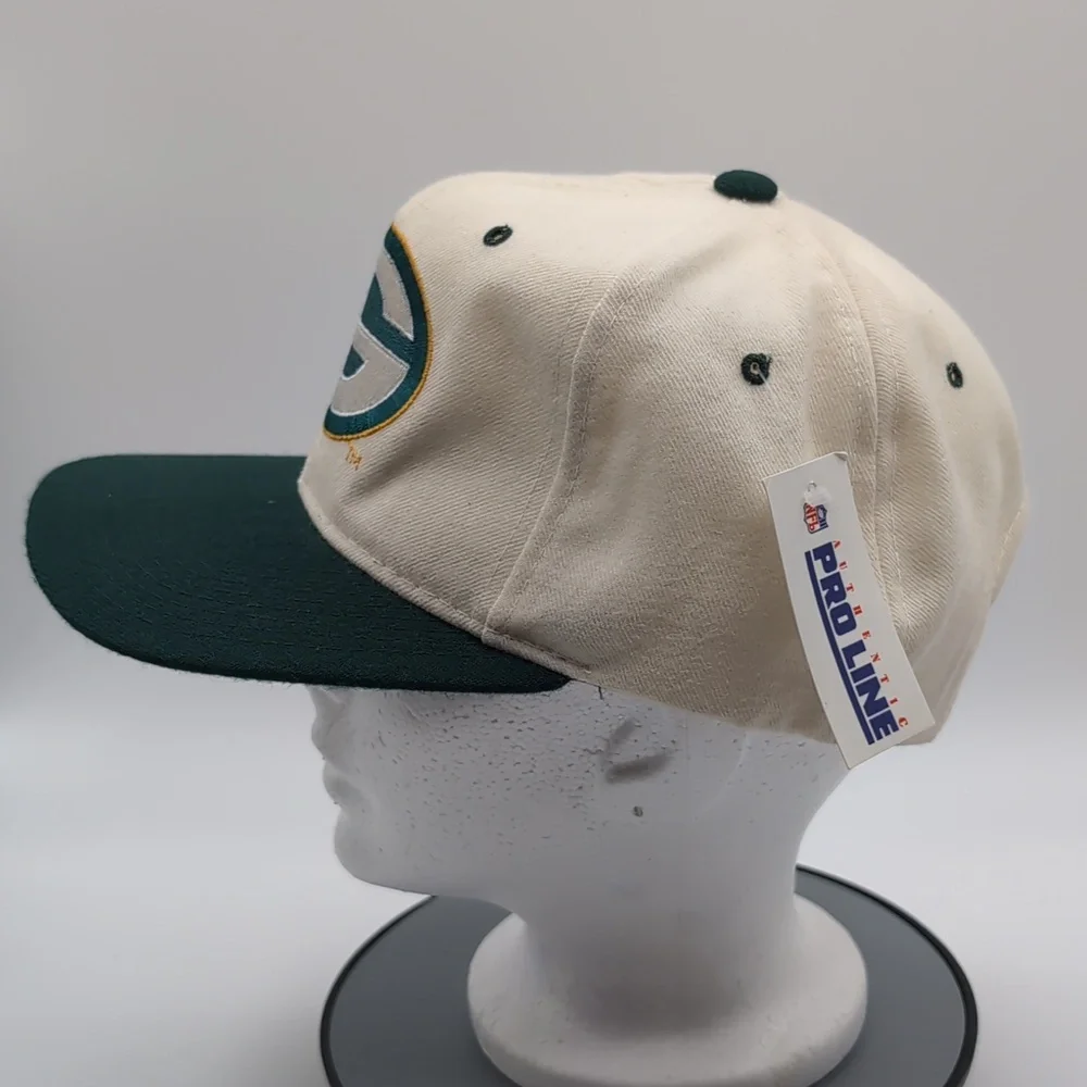 Starter| NWT NFL Vintage White Green Bay Packers Wool Sports Cap Snap Back - Picture 6 of 15